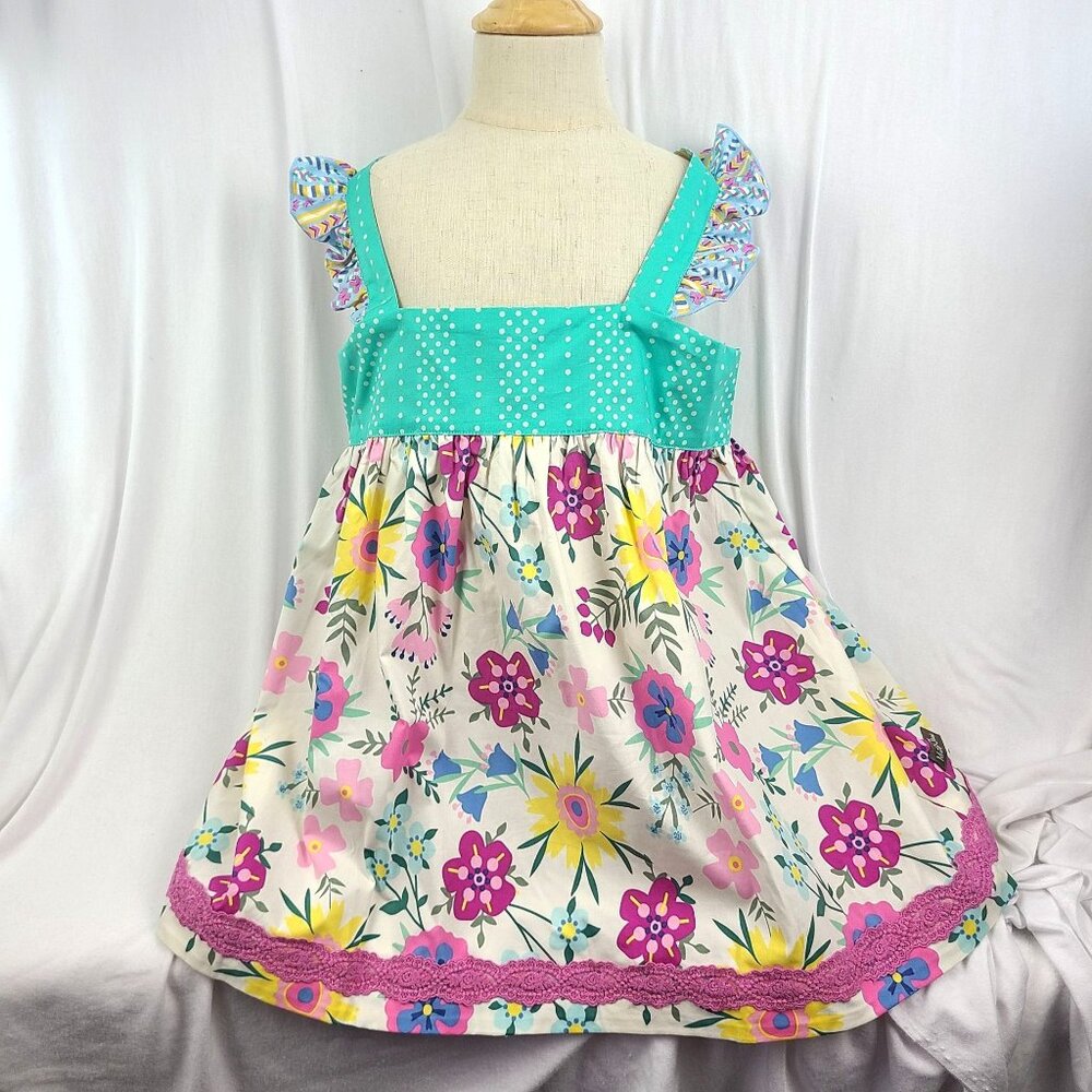 Matilda Jane Dream Chasers Floral Imagination Tunic Top Tank Cross Back 8 NEW